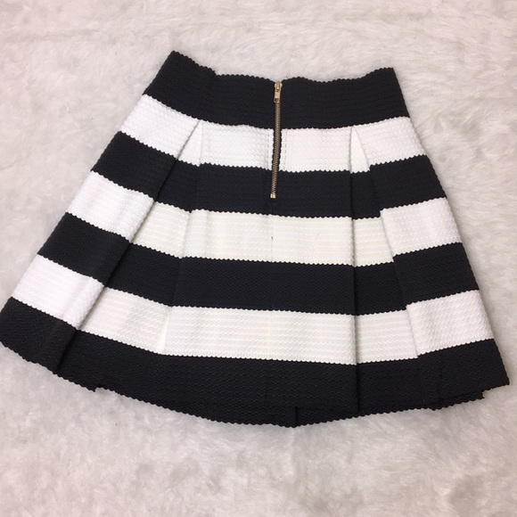 Textured Striped Skater Skirt - Picture 4 of 8
